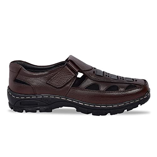 Image of Men's Stylish Leather Sandals Lightweight, Breathable, and Comfortable, Ideal for Everyday Wear and Travel