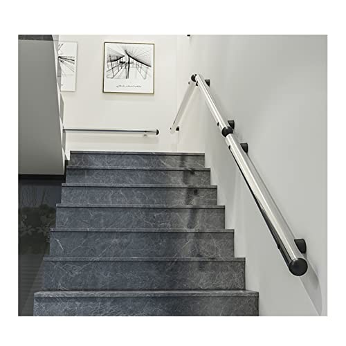 zklaseot Barandilla Acero Inoxidable Fuerte Antideslizante, Antideslizante Barandilla De La Escalera For Pasamanos For Ancianos Accesorios For Escaleras Preescolar (Color : Silver, Tamaño : 150cm) Cover