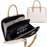 Accordian File Organizer Tote,Folder with Zipper & Labels,12 Pocket Expanding File Folder with Multi-Pockets Paper Folder for Letter A4 Files Business Teacher Office Bag Handbags for Ladies