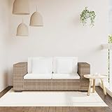 Realizzato in vero rattan di alta qualità, il divano è facile da pulire, resistente e adatto all'uso quotidiano.