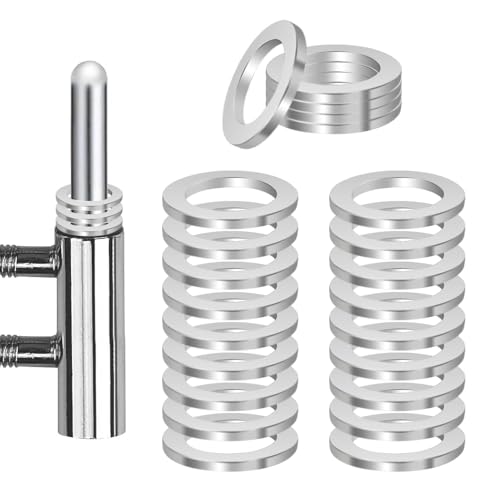 lyualma 80 Piezas Anillos de Montaje Acero Inoxidable para Puertas de Habitaciones Arandelas Planas para Bisagras de Puertas Anillo De Montaje, M10*16 * 1.5
