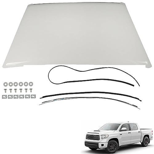 ANTUKO Hood Bulge Scoop White Front Upper Replacement for 2014-2021 Tundra TRD Pro Sport Style