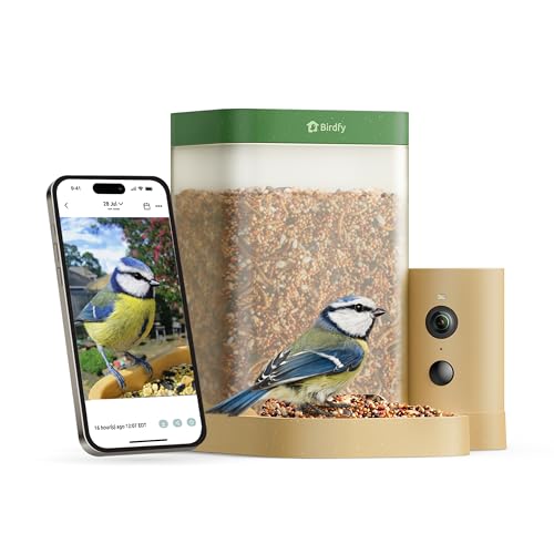 Birdfy Rookie Bird Feeder Camera Smart Bird Feeder with Camera Night Vision Slow-Motion Antics with 1080P FHD Videos Bird Camera IP66 Waterproof for BirdLovers
