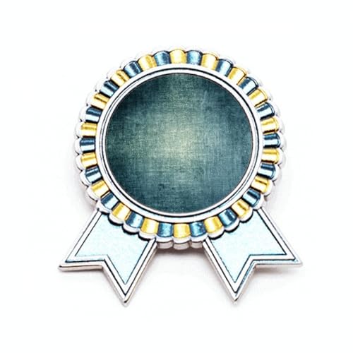 Broche en métal foncé à texture rugueuse taille M | Accessoire de mode rétro