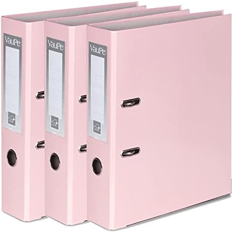 Office Centre 3X Pastel Pink Lever Arch Files Cover