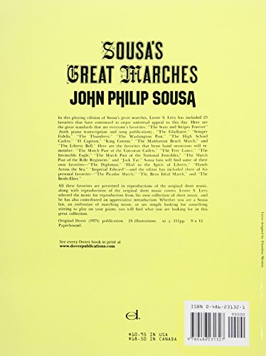 Sousa's Great Marches In Piano Transcription (Dover Classical Piano Music) #TOP1