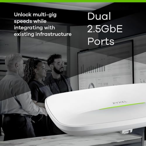 Image of Zyxel WiFi 7 Wireless Access Point BW12300 | PoE+ or USB C (not Included) | 2X 2.5Gb Ethernet Ports | Dual Radio | Cloud or Standalone | RF Filter, Radius Authentication | TAA Compliant | NWA210BE