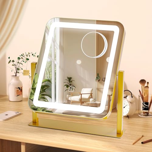 E-MeySource Vanity Mirror with LED Lights, Three Color Lighting Modes,