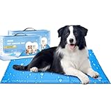 Nobleza 2 pcs Alfombrilla Refrescante para Perros Grandes, Alfombra Refrescante Perros, Cama Refrescante Perro, Auto Refrigerante No Tóxico, Manta Refrescante Perro, 90x50CM