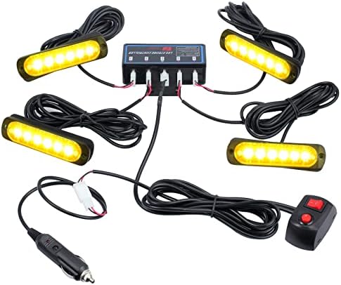 Barra LED Ambra con Pannello di Controllo Lampeggiante Strobe Emergenza 120cm Veicolo Auto Furgone Camion 16 Modalità 88 | Leroy Merlin