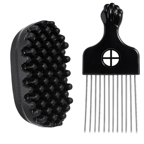 Set 2 Peines Espuma para Rizos y Peine de Pinzas de Acero miniatura 1