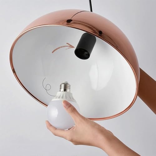 Lámpara colgante de hierro con base E27 que optimiza el espacio de tu dormitorio 5