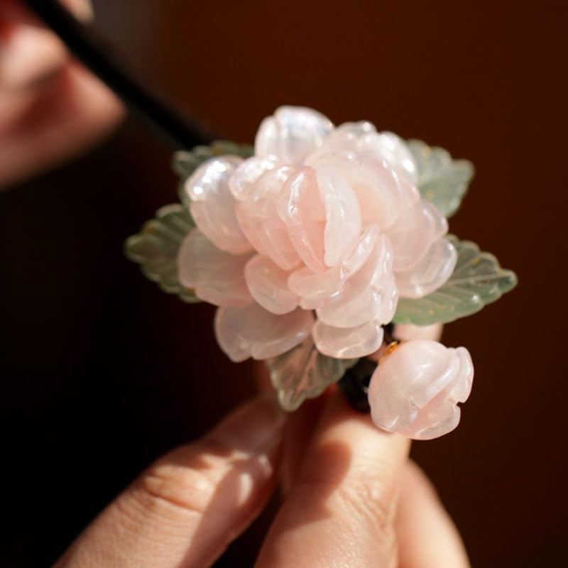 Amazon.com : 1pcs Late Spring Black Ebony wood with Peony  display picture 3