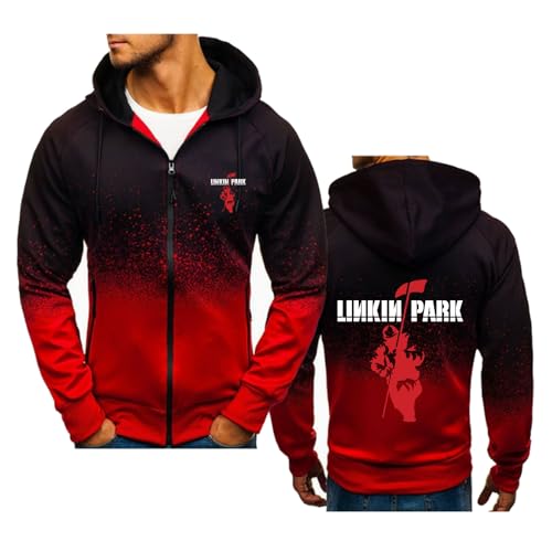 Sweat à capuche Linkin Park coupe slim ajustée et manches longues premium
