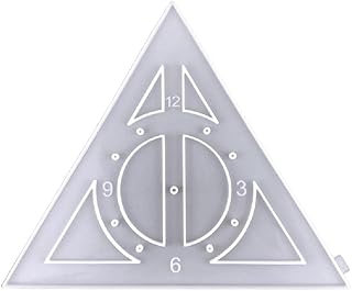 Orologio silicone stampo fai da te triangolo triangolo forma orologio resina stampo parete appeso decorativo specchio resina stampo epossidico stampo fatto a mano strumento stampo in silicone stampo