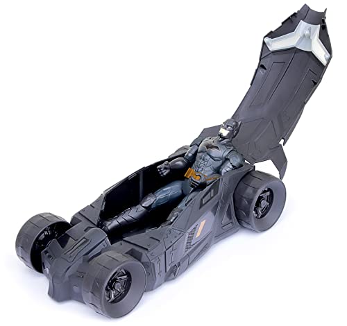DC Comics Batman - Pack Batmobile + Figurine Batman 30 Cm Véhicule Batmobile Et Figurine Articulée 30 Cm - Jouet Enfant 4 Ans Et +