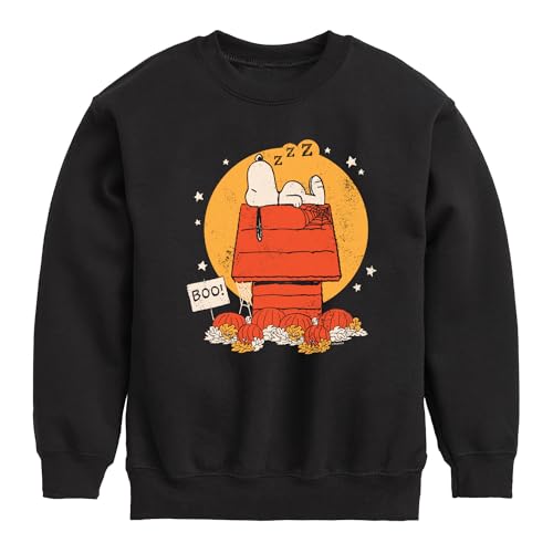 HYBRID APPAREL - Peanuts - Snoopy Halloween Dog House - Toddler & Youth Crewneck Fleece Sweatshirt