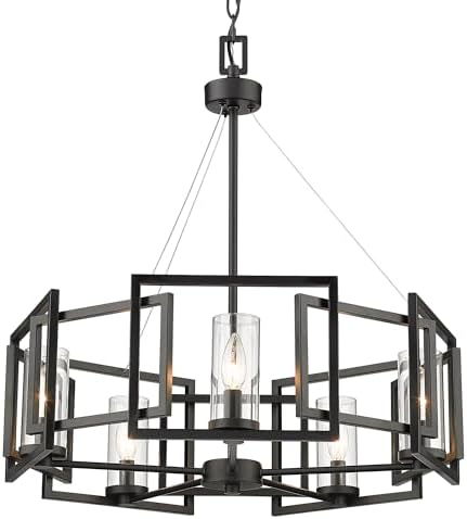 Golden Lighting Marco 5-Light Chandelier in Matte Black