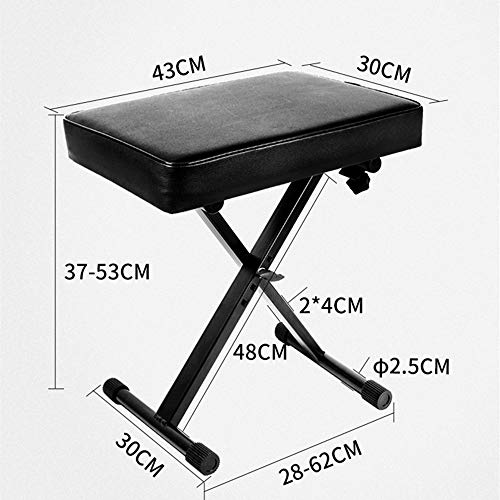 Tabouret de Piano Piano Tabouret de Levage Pliant Piano Tabouret Ergonomique Piano Tabouret Hauteur réglable Banc de Clavier de siège pour pratiquer Le Piano (Color : Black, Size : 43x30x53cm) - Les Beatles, Paul McCartney, John Lennon, RIngo Starr, George Harrison Tabouret de Piano Piano Tabouret de Levage Pliant Piano Tabouret Ergonomique Piano Tabouret Hauteur réglable Banc de Clavier de siège pour pratiquer Le Piano (Color : Black, Size : 43x30x53cm) – Image 4