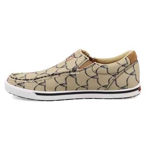 Image of Twisted X Women's Women's Steerhead Skull Print Slip-On Casual Shoe Moc Toe - WCA0057 8 1 /2 M US