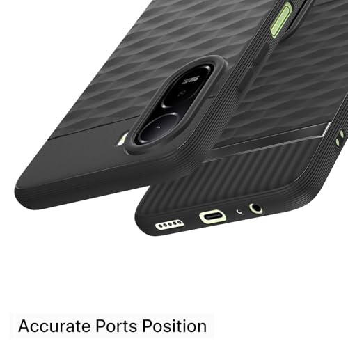 Image of Pikkme Back Cover for Redmi A7 Pro /Poco C85x 5G Camera Protection 3D Hexa Cube Design Silicone Protective Bumper Case (Black)