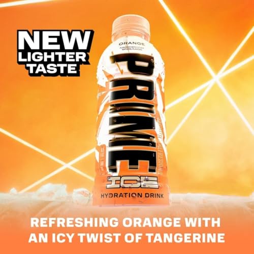 Image of Prime Ice Sports Drink, Orange Chill, 16.9 fl oz, 500ml Bottle (Imported)