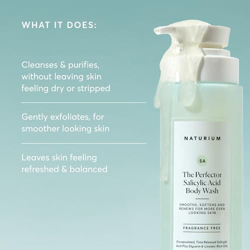 Image of Naturium The Perfector Salicylic Acid Body Wash, Gentle & Smoothing Cleanser, 16.9 oz
