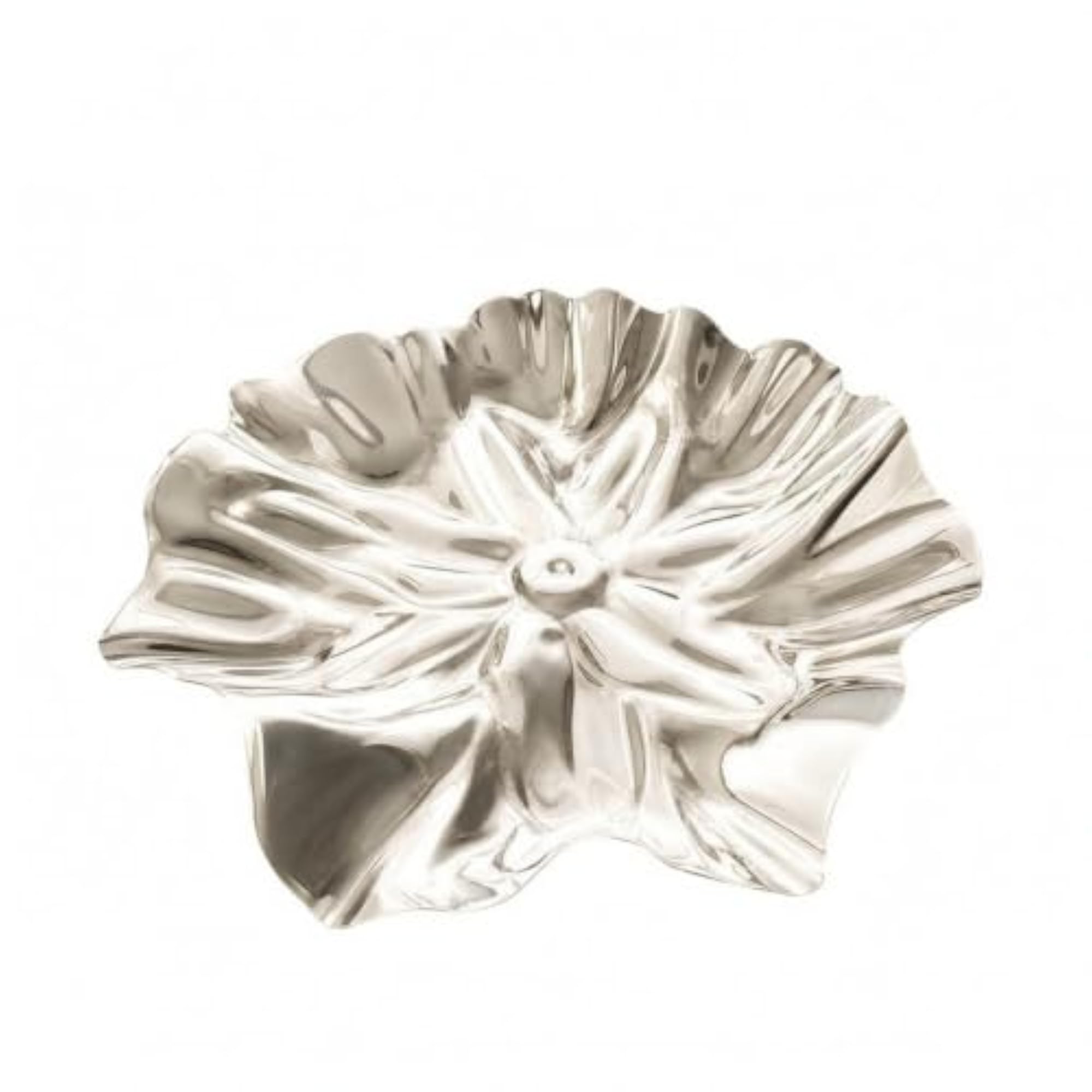 Hand-Polished Flower-Shaped Decorative Tray for Easy Cleaning