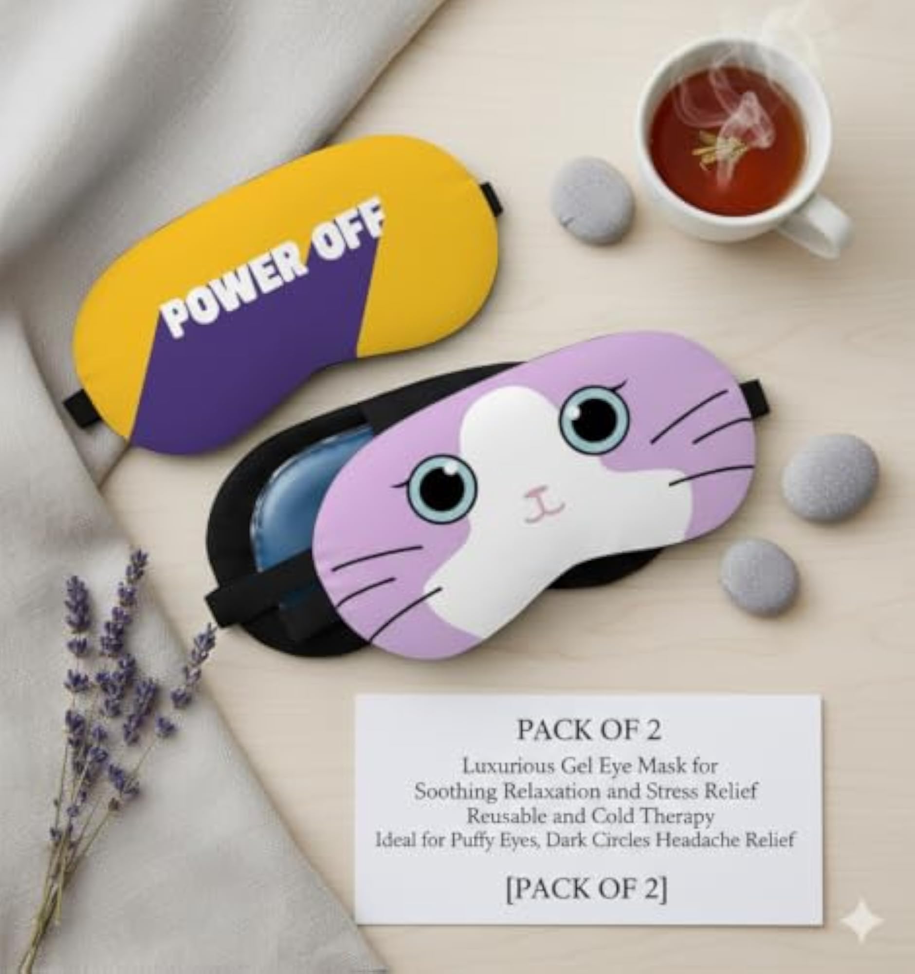 Power Off Cartoon Sleep Mask for Sleeping