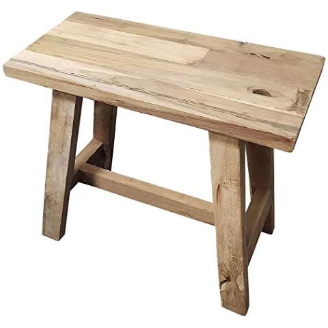 Taburete "West" de teca maciza reciclada Cover