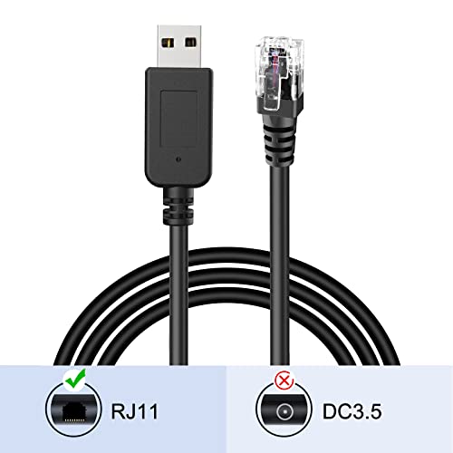 Jsvecip Radar Detector Cable, USB to RJ11 Plug Cable,for Escort Radenso XP Uniden Beltronics Cobra Whistler Radar Detector,Replacement Power Cable for Radar Detectors.(RJ11-6.56ft) by Jsvecip - Image 4