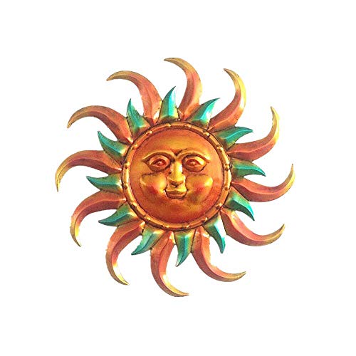WOERTE HOME 15.7'' Sun Face Wall Decor for Indoor and Outdoor Use
