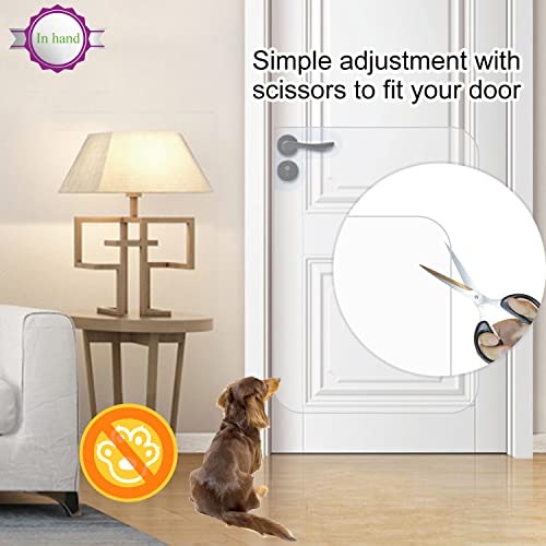 Protection de porte transparente flexible et résistante pour animaux - 4