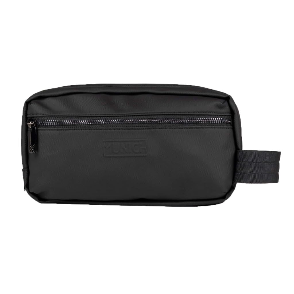 MUNICH Peak Recycled FW25 Toiletry C/Black, Bolsos y Mochilas para Hombre, Negro/Blanco, Pequeño