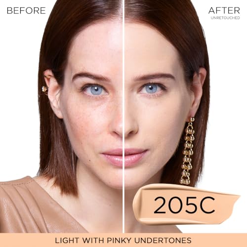 Image of Lancome Teint Idole Ultra Wear Natural Matte Foundation- Longwear, Medium-Full Coverage, Natural Finish, Waterproof & Hydrating - 205C (Light Skin with Cool /Pinky Undertones), 1 Fl Oz
