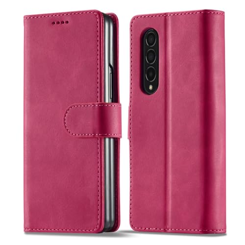 Étui Samsung Galaxy Z Fold 4 rose fin antichoc avec porte-carte