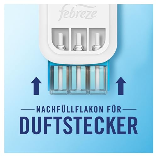 Febreze Programmierbarer Lufterfrischer 3Volution Duftstecker Starter-Kit + 4x Nachfüllflakons Lilienbrise, Elektrischer Raumduft mit 3 Wechselnden Düften Zum Bekämpfen Von Gerüchen