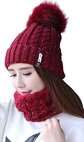 BIFADA Winter gestrickte Mützen Hüte Frauen dick warme Mütze Skullies Hut weibliche Stricken Brief Mütze Mütze Caps Outdoor Reiten Sets Cover