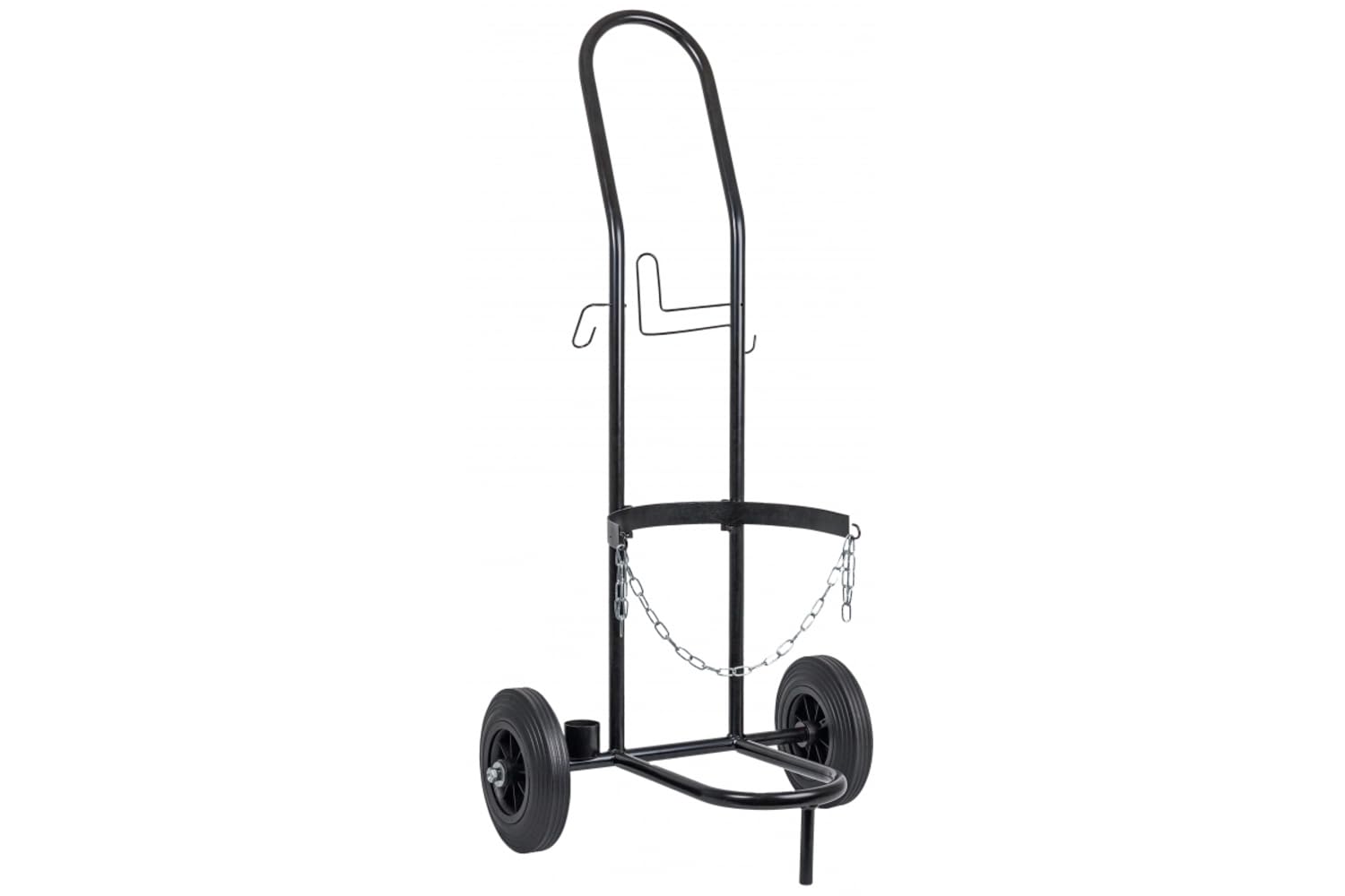 HÖGERT TECHNIK 30kg Heavy Duty Gas Cylinder Trolley Solid Tyre Burner Hose Holder Stable Adjustable