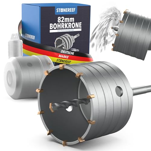 Bohrkrone 82mm SDS Plus - Steckdosenbohrer für Ziegelwerk & Unterputz Dosenbohrer für Steckdosen Lochbohrer Kernbohrer - Hochleistungs Kronenbohrer Dosensenker für Profis
