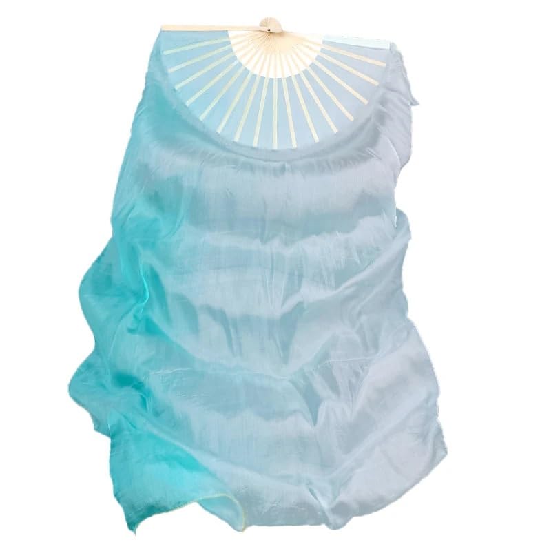 Generico Veils Fan Veli a ventaglio in Seta 2 Pezzi for Danza del Ventre Lunghi 180 cm