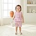 TUSFTAY Goose Baby Clothes Cute Sleeveless Ruffles Vest Top and Bloomer Shorts Farm Animals Toddler Girl Summer Outfit (Pink, 6-12 Months)