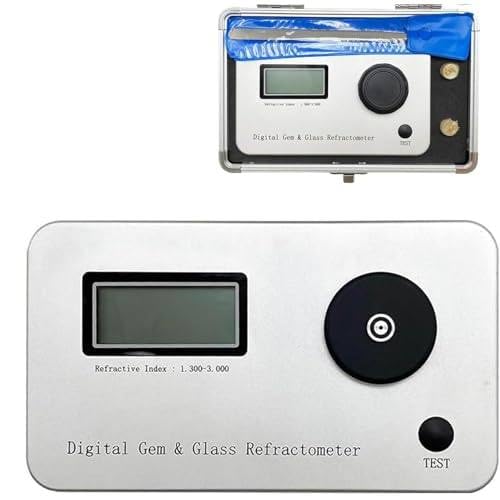 Refractómetro profesional de gemas, probador de joyas, índice de refracción 1.300-3.000, pantalla LCD, batería de 700 mAh, alta precisión 0.001, para varias piedras preciosas
