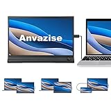 Anvazise Extensor De Monitor De Laptop,15.6 inch Monitor portátil Duas Telas 1920 × 1080 FHD IPS Monitor USB C/HDMI portátil, suporte de capa incluído, Plug and Play,para Laptop notebook