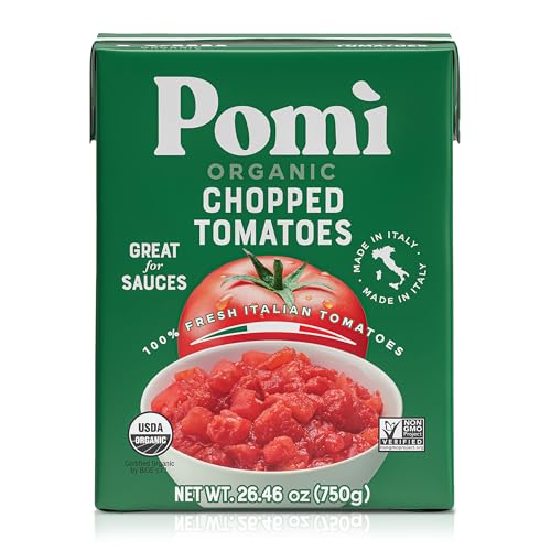 Pomì Finely Chopped Italian Tomatoes 26.46oz (Pack of 12) - 100% Fresh Flavor in BPA-Free Carton - Perfect for Sauces, Pasta, Pizza & More, Non-GMO, Gluten-Free, Clean Eating Canned Alternative