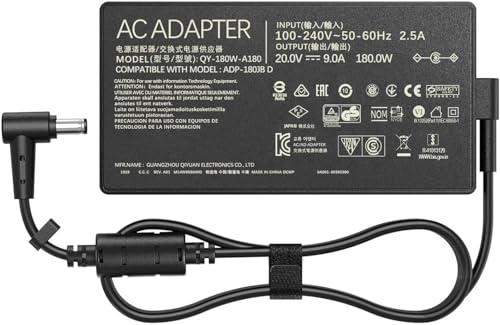 WeFly 180W 20V 9A 6.0mm x 3.7mm Laptop Adapter Charger for Asus T...