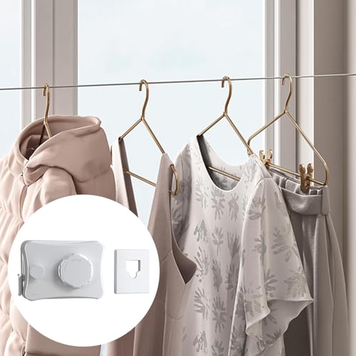 Corde à linge rétractable d'intérieur multifonctions compacte et solide pour appartement