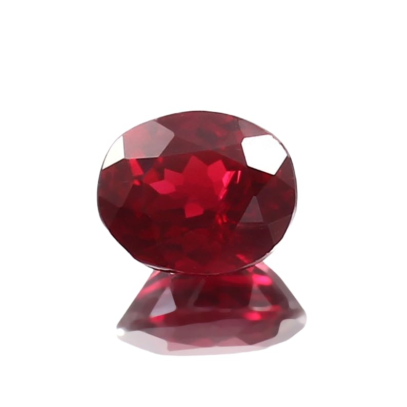 Rubis naturel de forme ovale 7 x 9 mm, gemme d'exception pour joaillerie