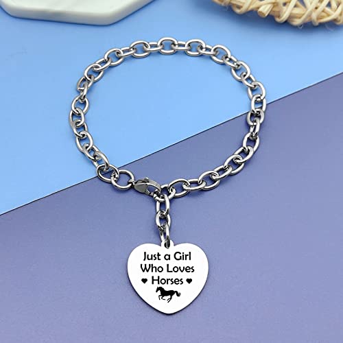 Image of DlaeKua Horse Gifts For Women Horse Jewelry Bracelet for Horse Lovers Birthday Gifts Horses Bracelets Inspirational Horse Gifts for Mom Friends Aunt Sister Stainless Steel Bracelet