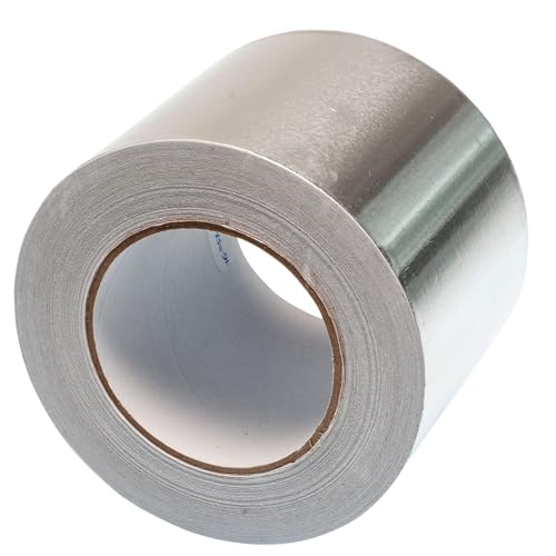 Image of GTSE Aluminum Foil Tape, 4 inches x 55 Yards (164 ft) Wide Roll, Multi-Purpose Wide Silver Metal Tape, Ideal for HVAC, Sealing, Insulation, Patching Air Ducts, Metal Repair